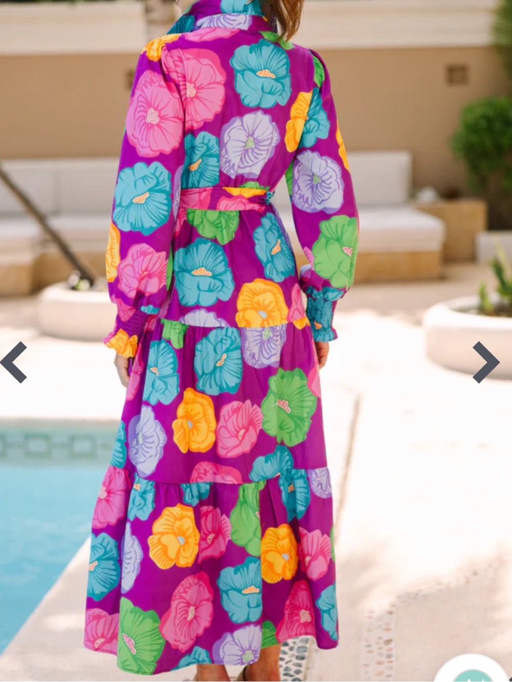 Field Of Poppies Multicolored Maxi Dress - Picture 12 of 14